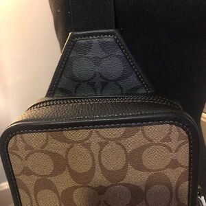 Coach Brown and Black Woman Bag